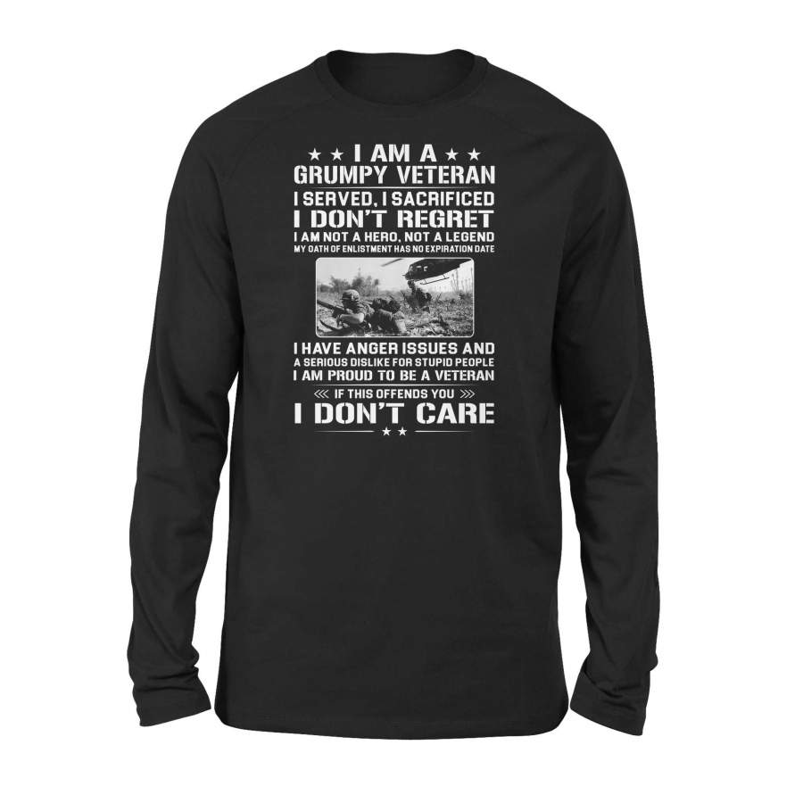 Vietnam Veteran – I Don’t Care – Standard Long Sleeve