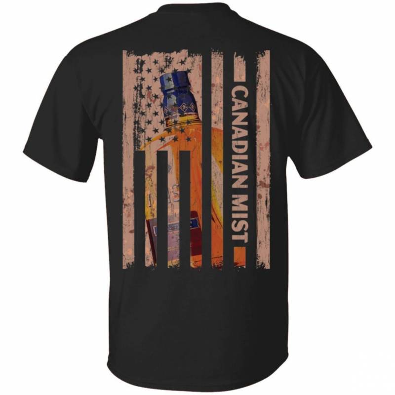 Canadian Mist T-shirt USA Flag And Whisky Tee VA12