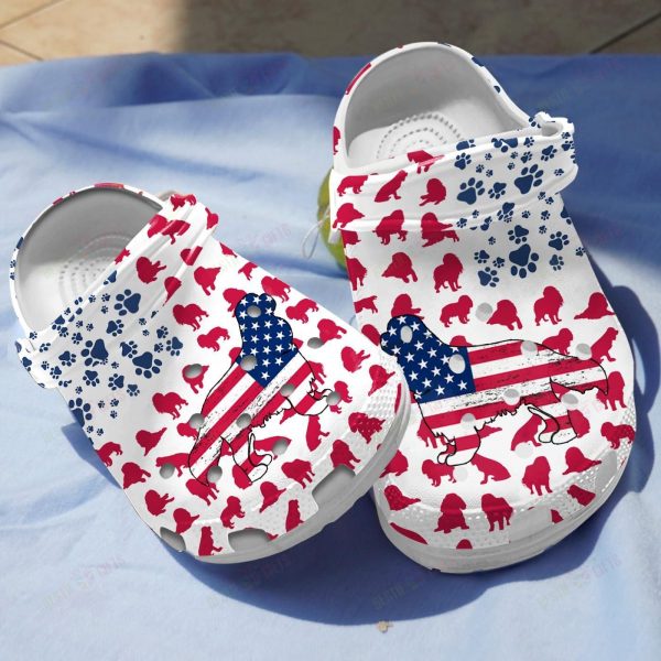 Cavalier King Charles Spaniel American Flag Adults Kids Crocss Crocband Clog Shoes For Men Women Ht For Men Women Kids