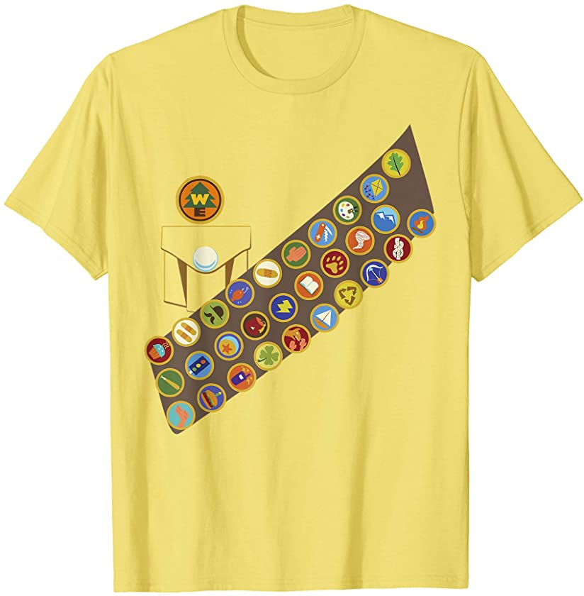 Pixar Up Russell Patches Halloween Graphic T-Shirt