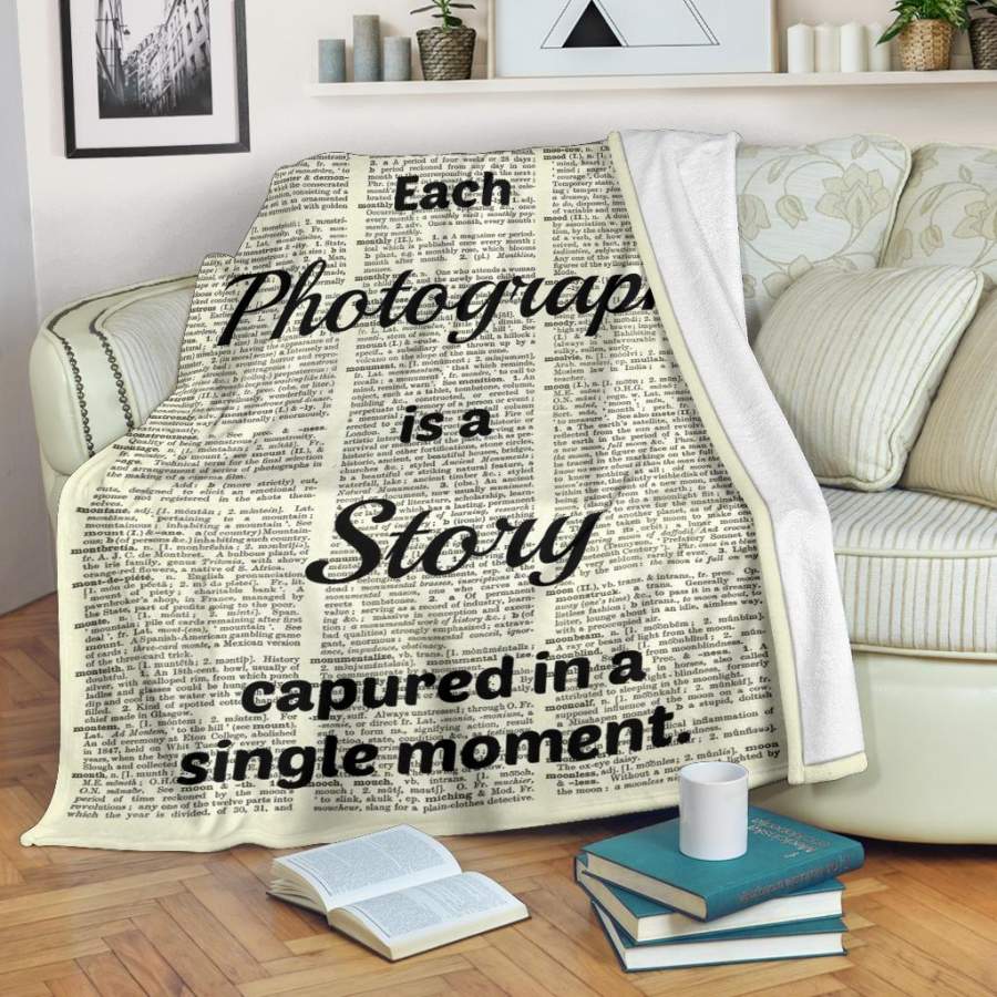 Each Photograph Is A Story Premium Blanket