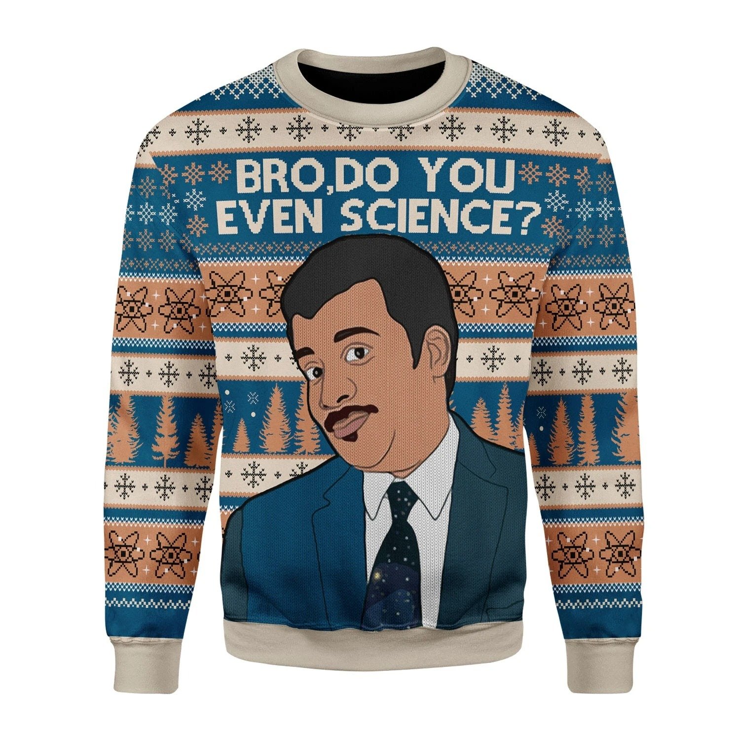 Bro Do You Even Science Ugly Christmas Sweater | Unisex | Full Size | Adult | Colorful | US3722