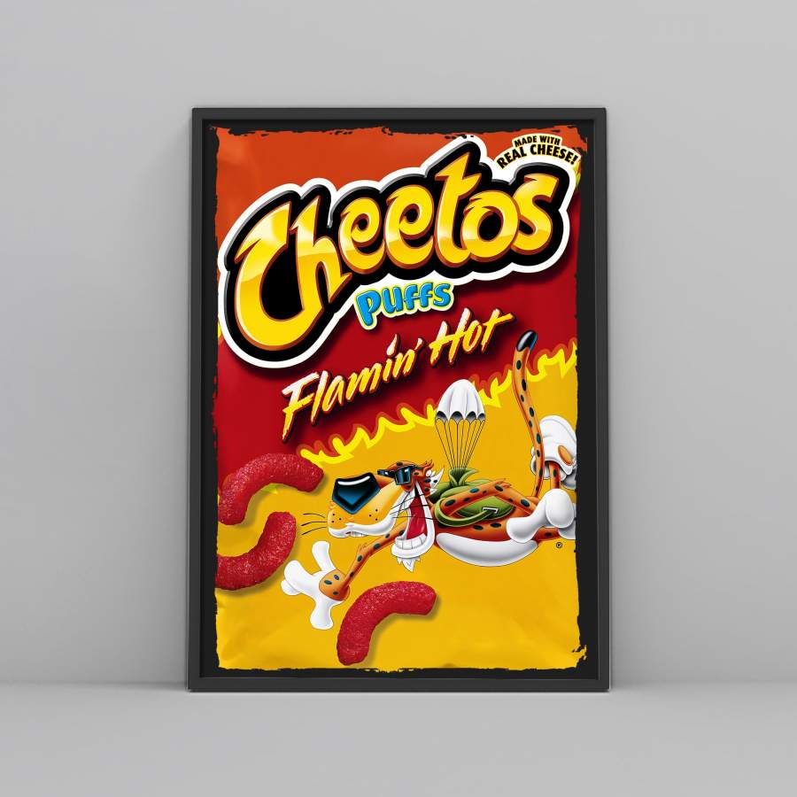 Cheetos Puffs New Taste Flamin Hot Poster Xfeathers Store 