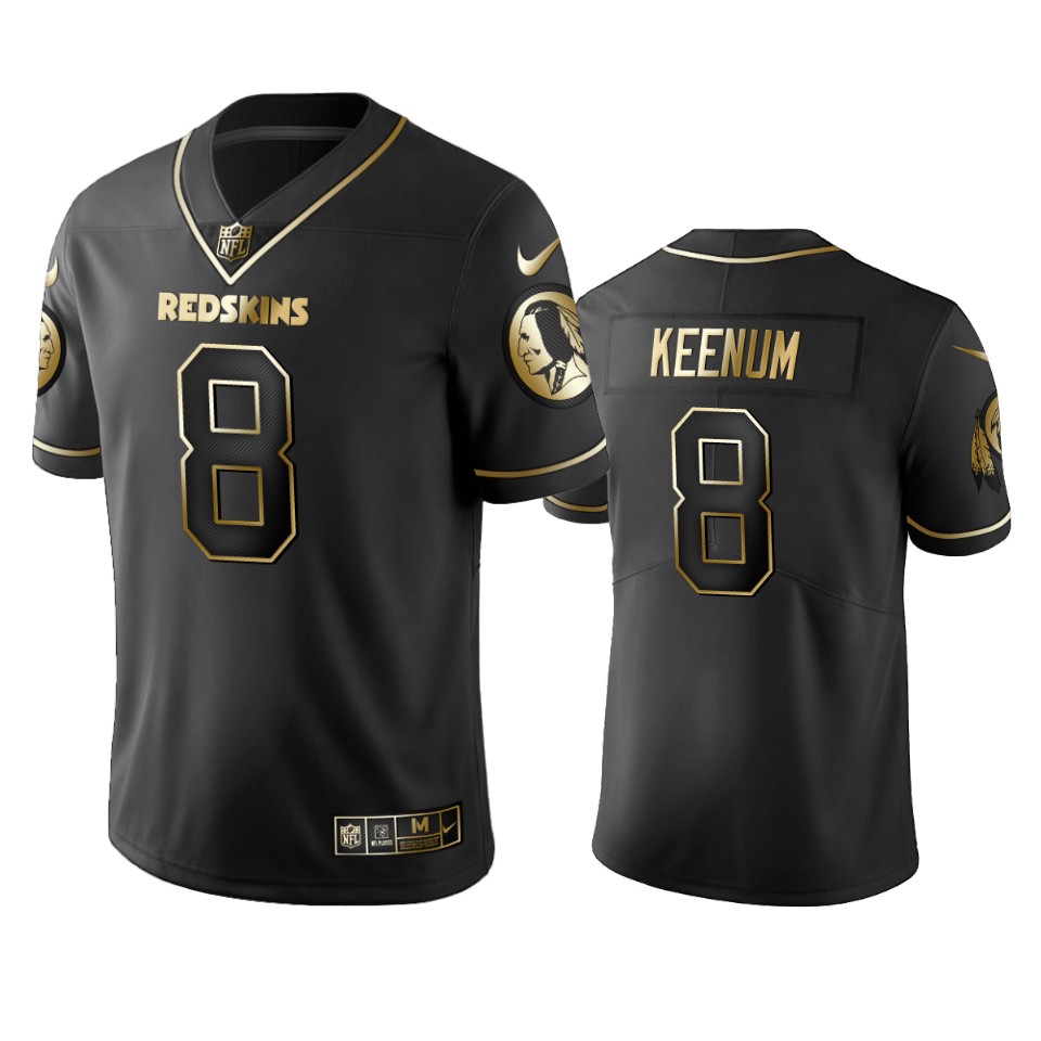 Washington Redskins Case Keenum Black 2019 Vapor Limited Golden Edition Jersey