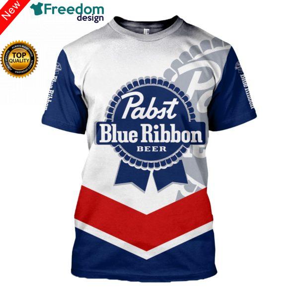 3D All Over Printed Pabst Blue Ribbon Hoodie