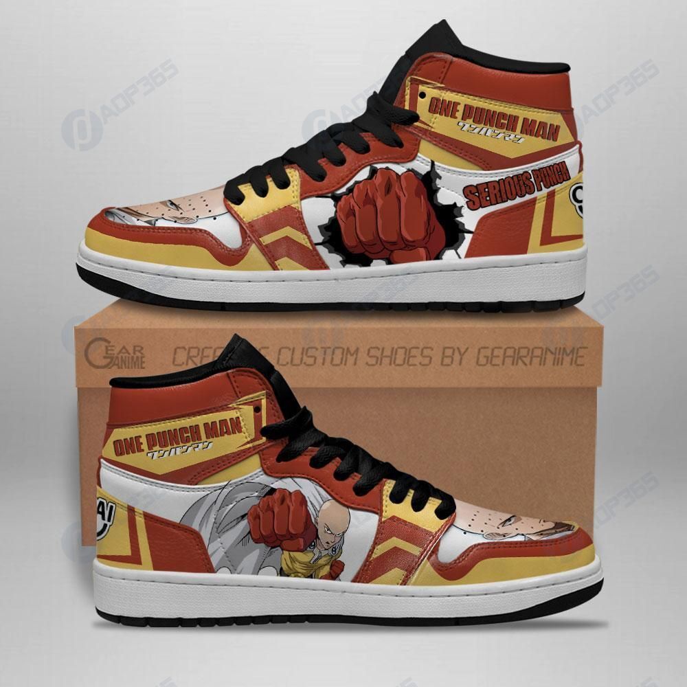 One Punch Man Sneakers Saitama Serious Punch Anime Shoes Air Jordan 13 Shoes Hajd2403533