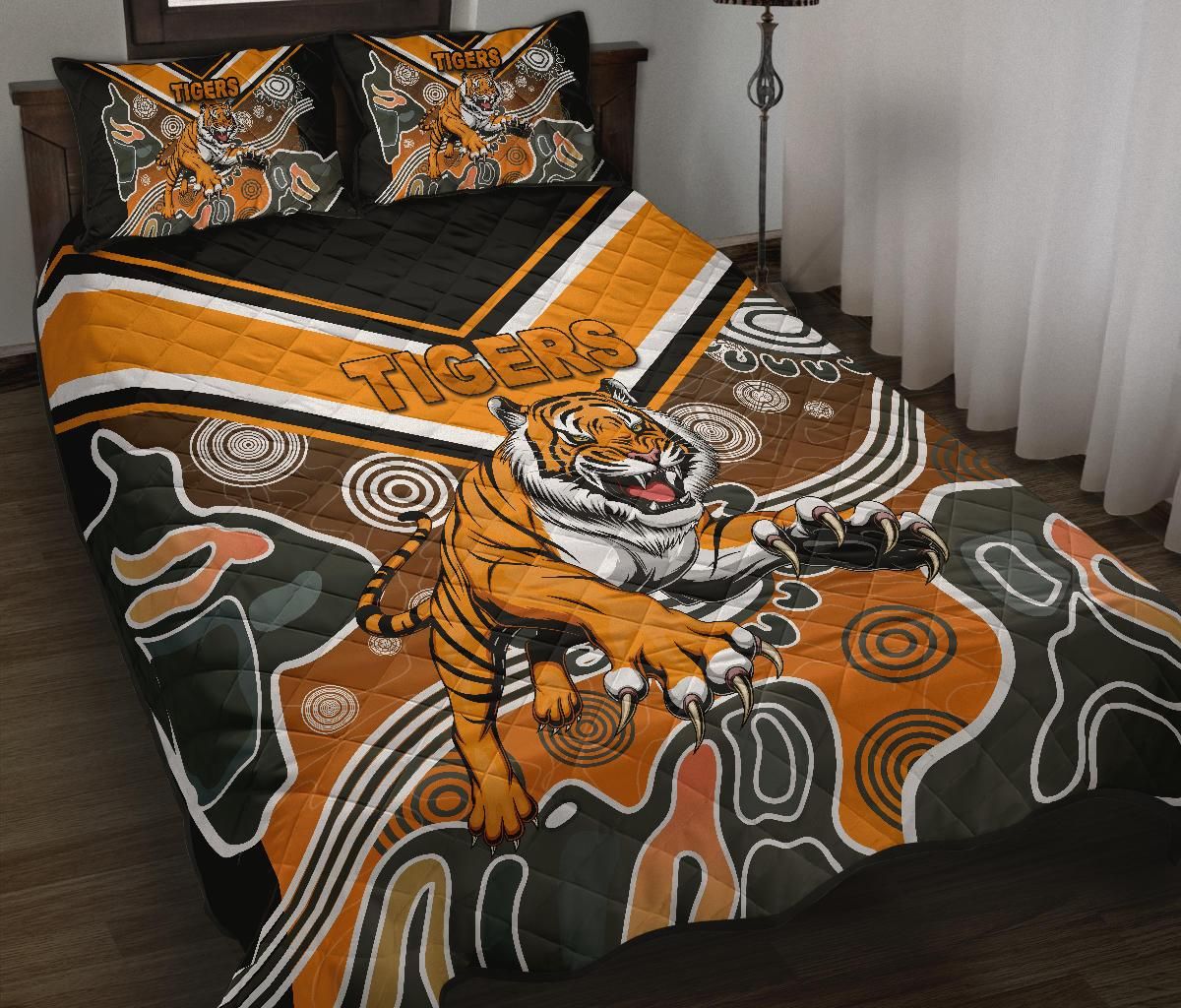 Wests Quilt Bed Set Tigers Indigenous K8