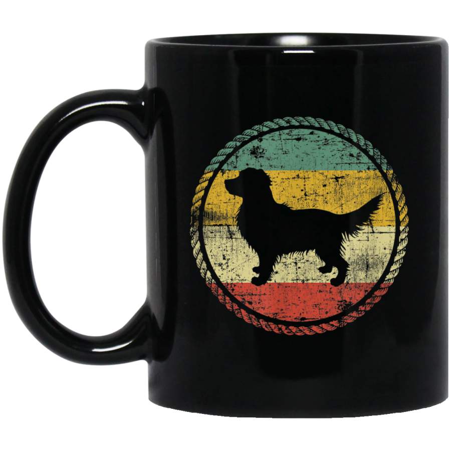 Vintage Retro Style Silhouette Golden Retriever Lover Art Mug