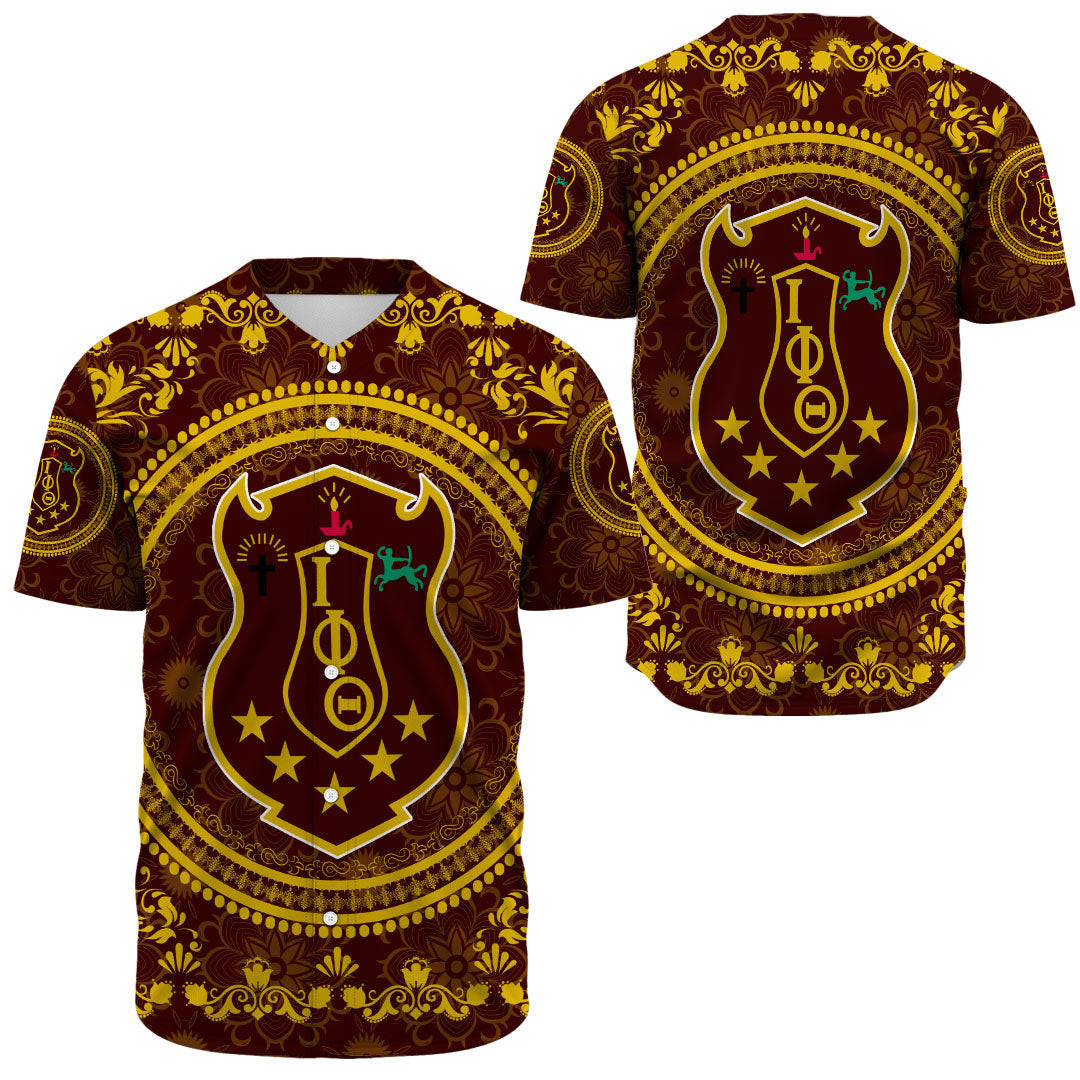 Africazone Clothing – Iota Phi Theta Floral Pattern Baseball Jerseys A35