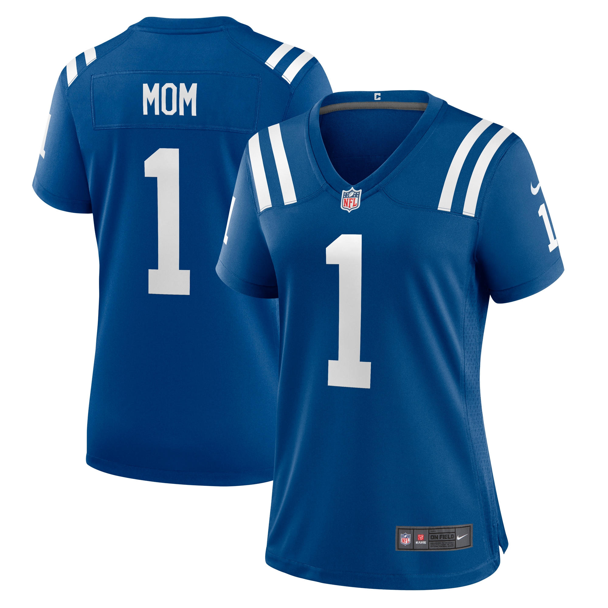 Women’s Indianapolis Colts Number 1 Mom Royal Game Jersey