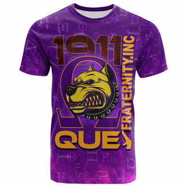 Omega Psi Phi T-Shirt – Custom Fraternity Bulldogs Que Hand T-Shirt