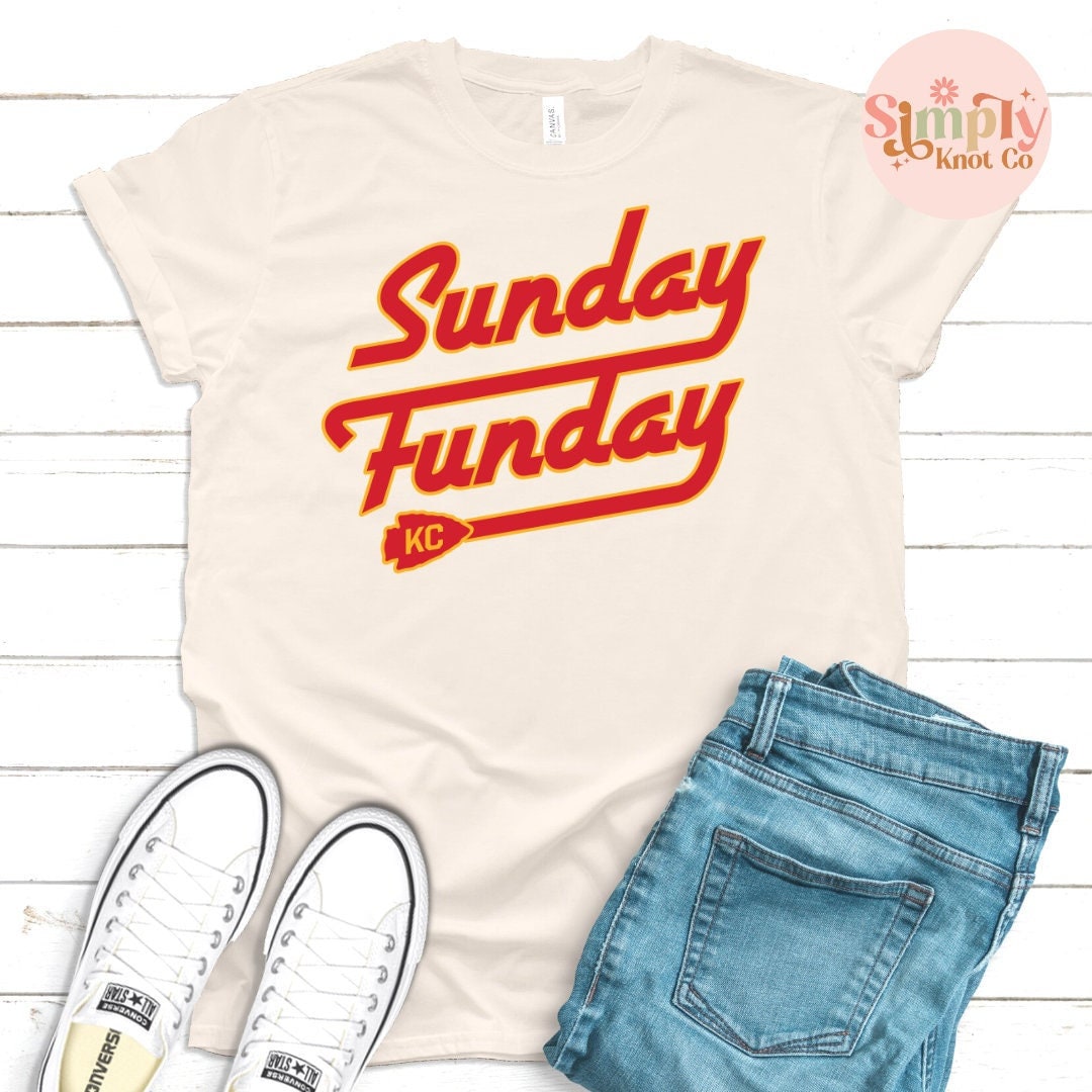 Kansas City Sunday Funday shirt, Kansas City Football Shirt, Kansas City T-shirt, Kansas City Shirt for Women, Kansas City Gift, KC Football