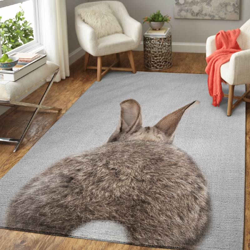 Rabbit Tail Colorful – Animals Colorful Area Rug Carpet