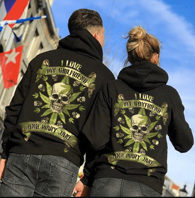 I Love My Girlfriend/Boyfriend Skull Couple Hoodie 3D #DH