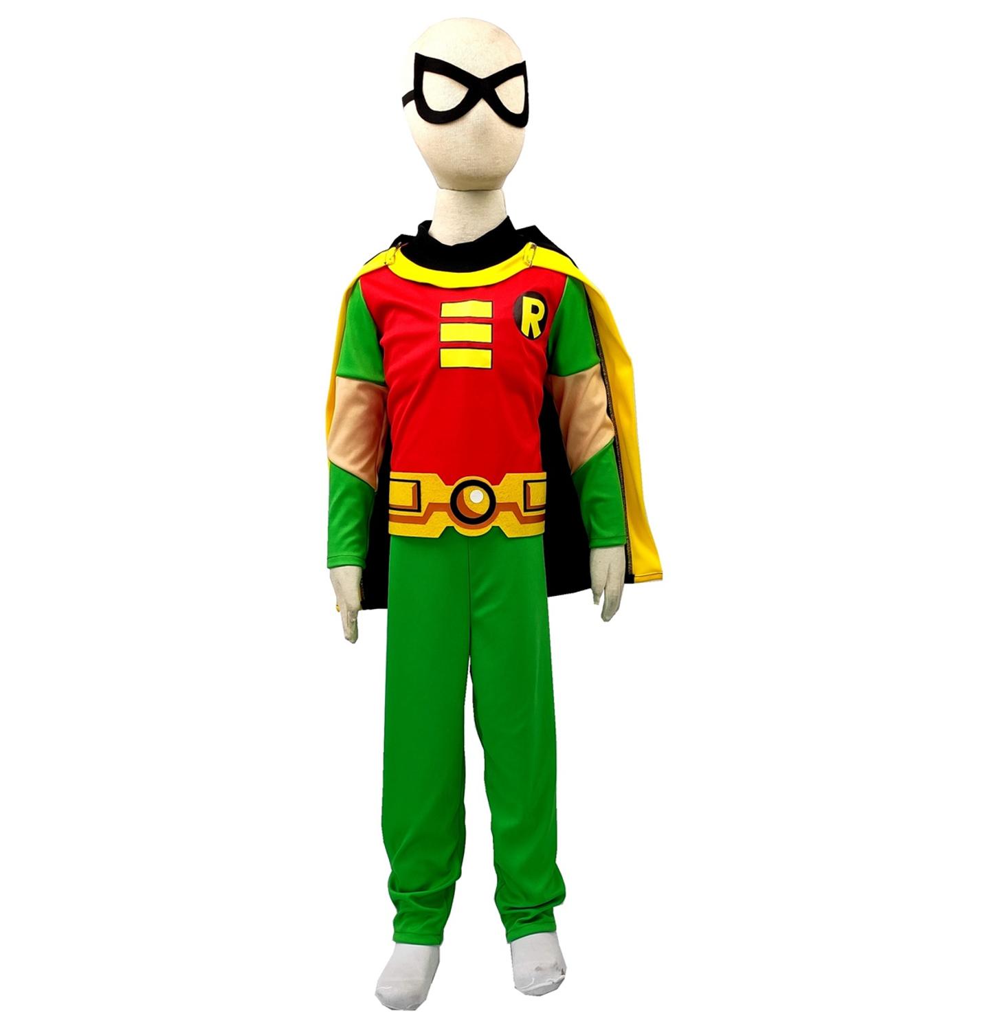 Young Justice Teen Tim Drake Robin 3-10years Kids 4pcs/1set Damian Costume Halloween Uniform Custom alx