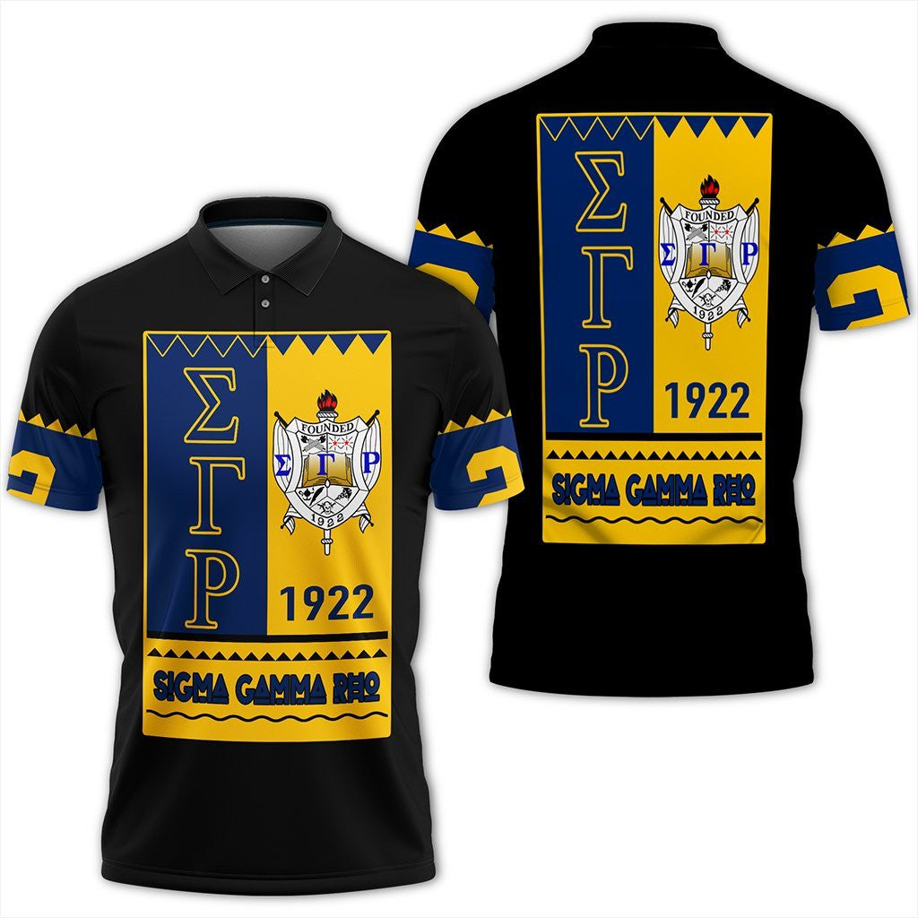 Sorority Polo – Sigma Gamma Rho Black Style Polo Shirt