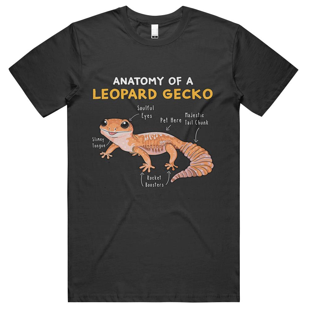 Anatomy Of A Leopard Gecko Funny Gecko Mom Reptile Dad Men T Shirts