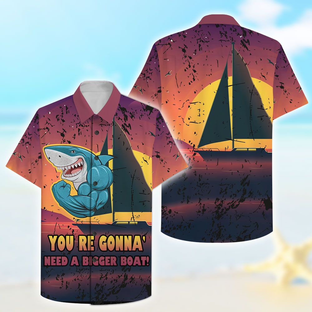 Horror Movie You Need A Bigger Boat Printed Hawaii Shirt Ha91485