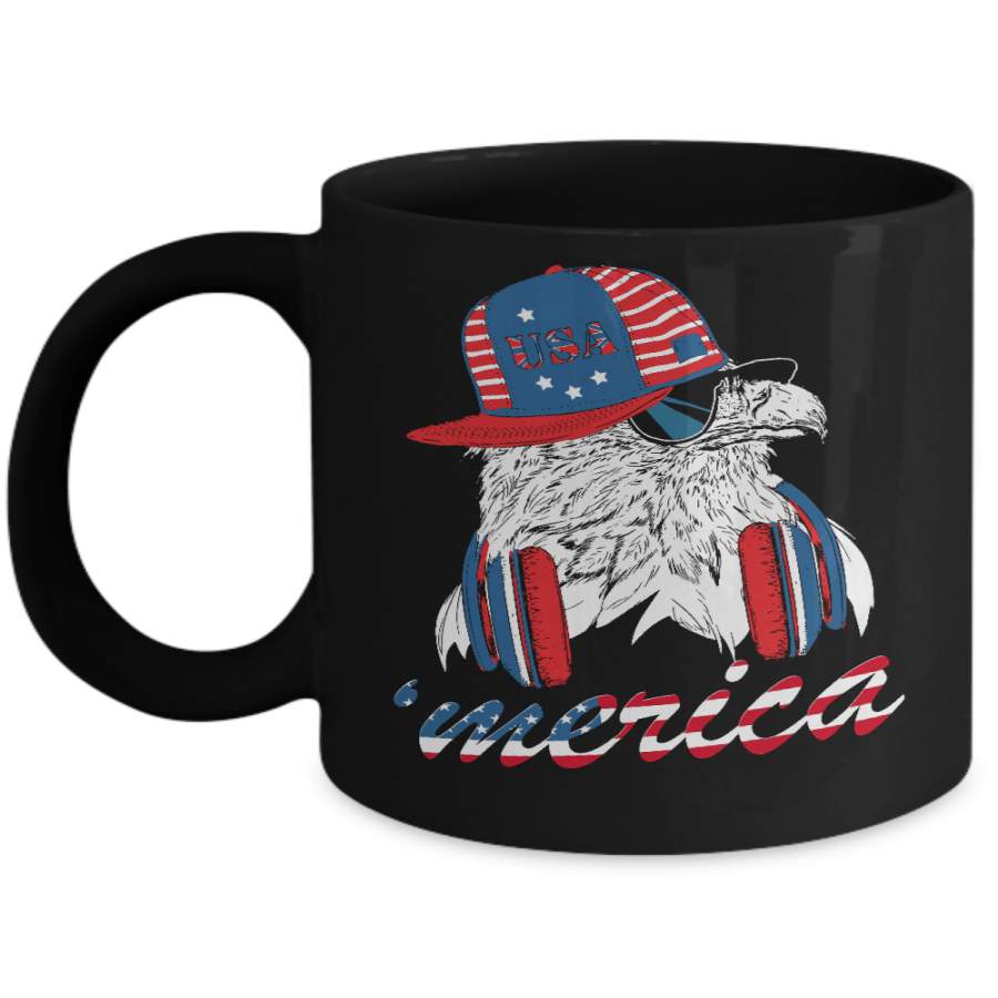 Usa Pride Merica Hiphop Eagle 4Th Of July Mug