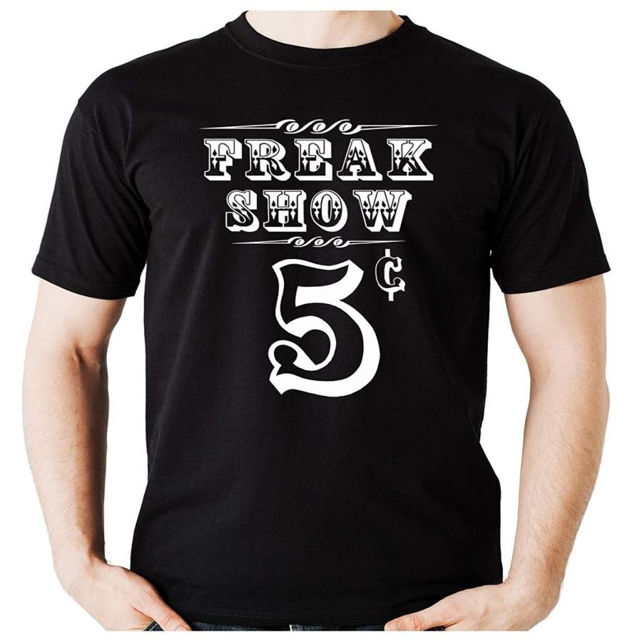 Carnival Freak Show Poster T-Shirt Black Death Occult Alternative Clothing