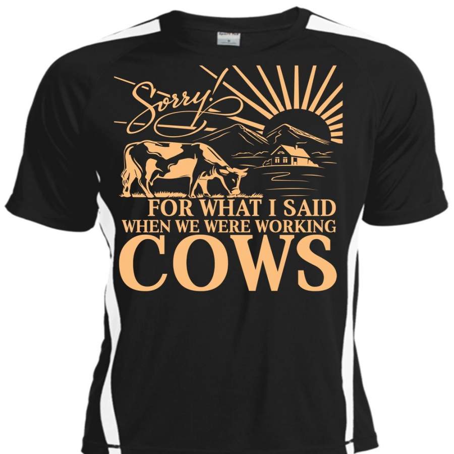 We Were Working Cows T Shirt, I Love Farming T Shirt, Cool Shirt