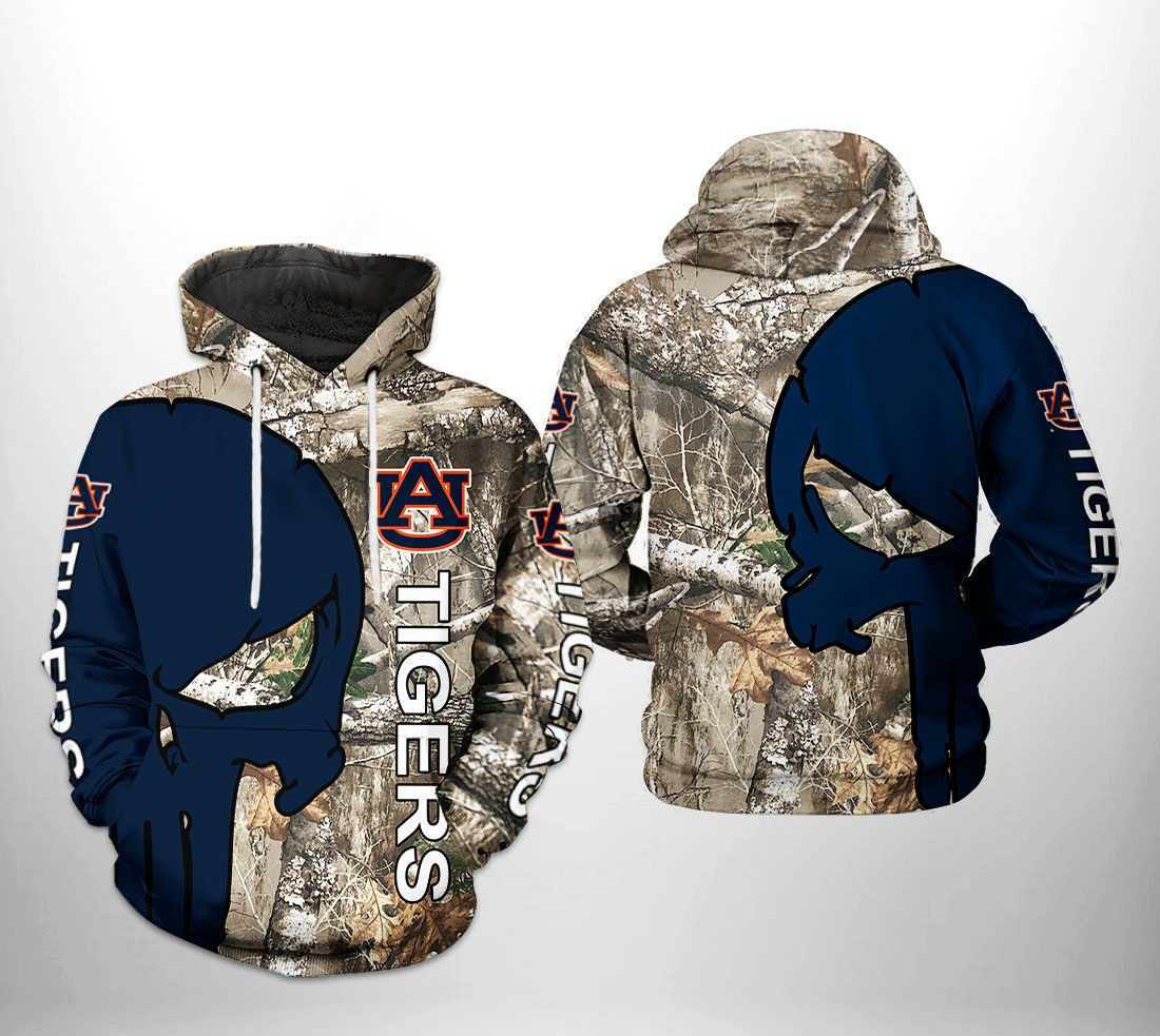 Auburn Tigers Ncaa Camo Veteran Hunting Hoodie & Zip Hoodie