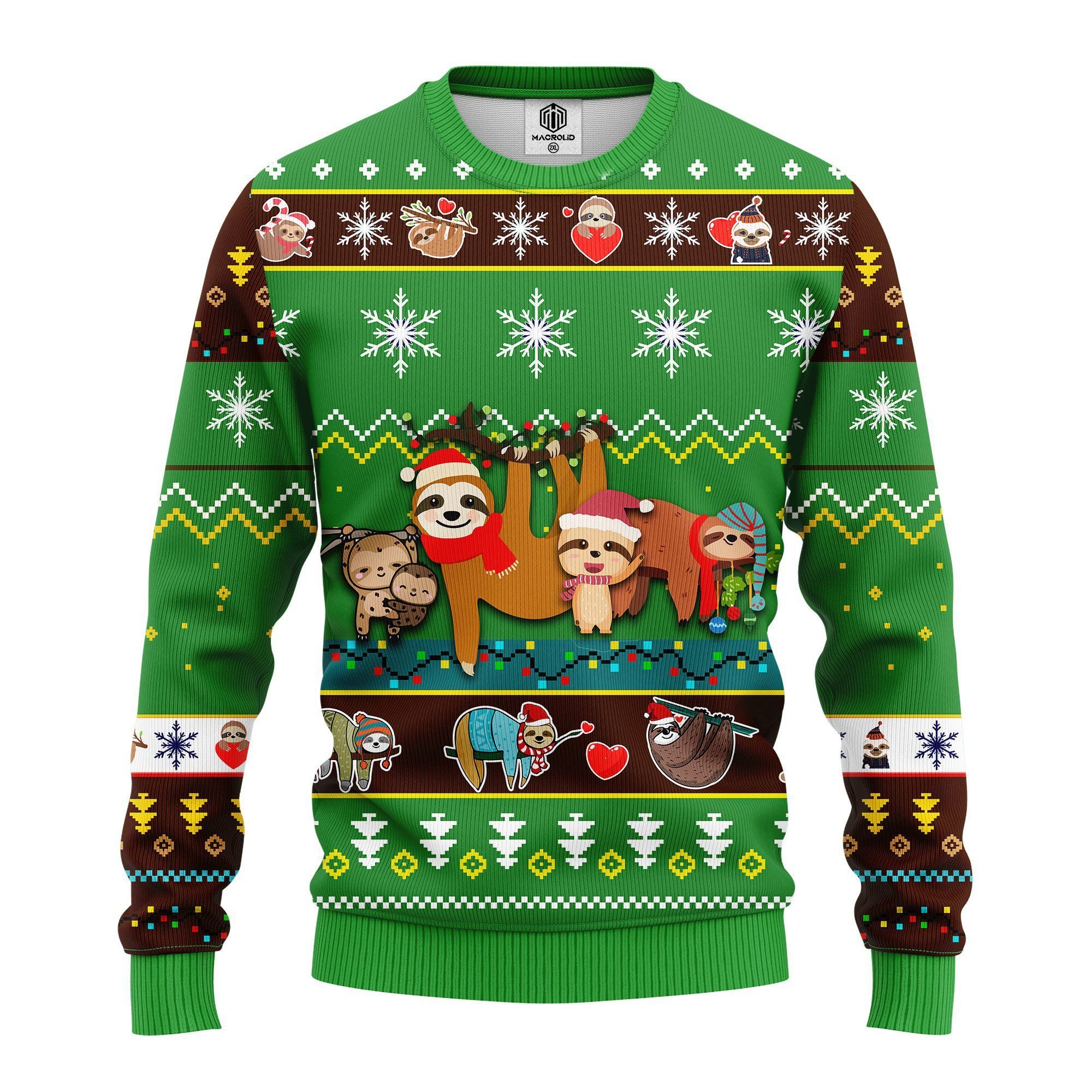 Sloth Cute Noel Ugly Christmas Sweater | For Men & Women | Adult | Us4160