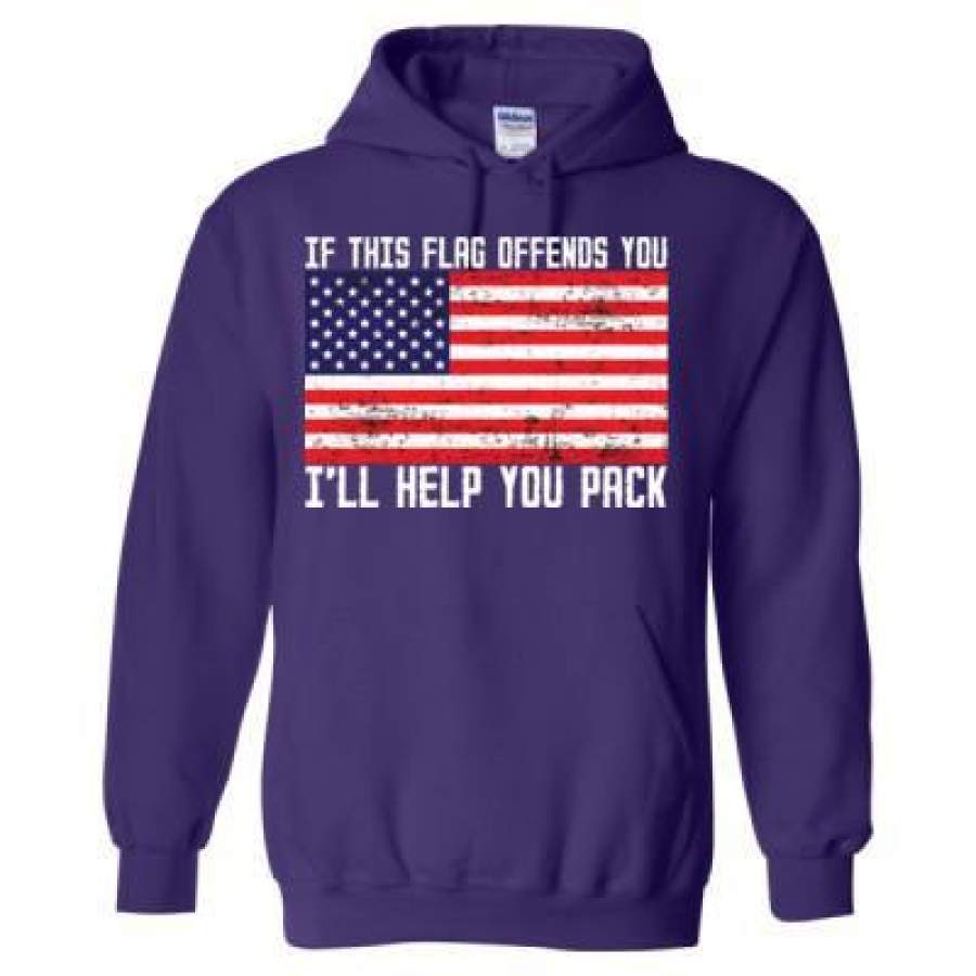 AGR If This Flag Offends You I Will Help You Pack – Heavy Blend™ Hooded Sweatshirt