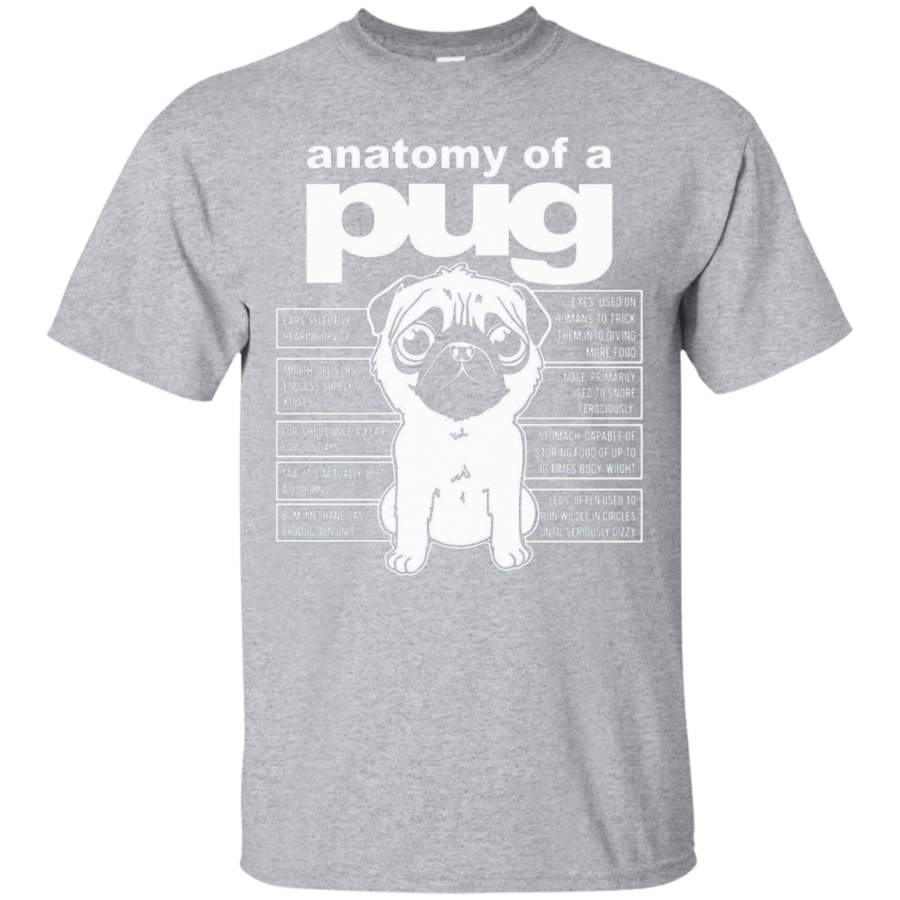 AGR Anatomy of a Pug Funny Tee T-Shirts