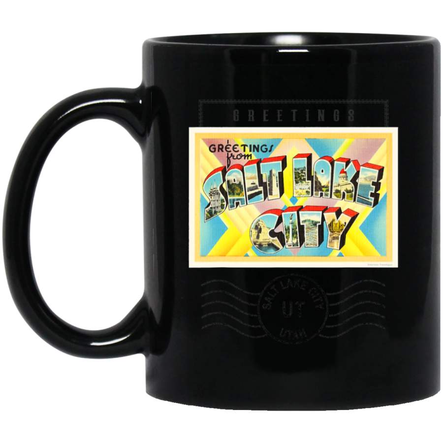 Salt Lake City Utah UT Travel Souvenir Gift Stamped Postcard Coffee Mug