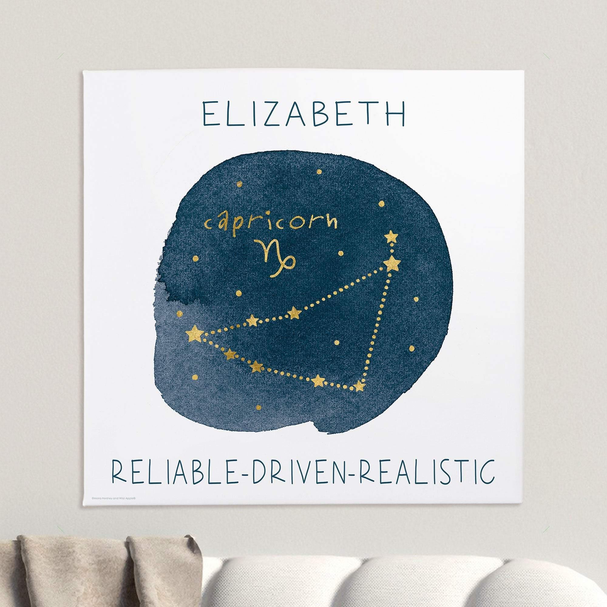 [Personalized Name] Capricorn Zodiac Sign – Perfect Gift, Gift For Girl & Boy, Best Idea Home Decor – Matte Canvas, Wall Art, Canvas Prints