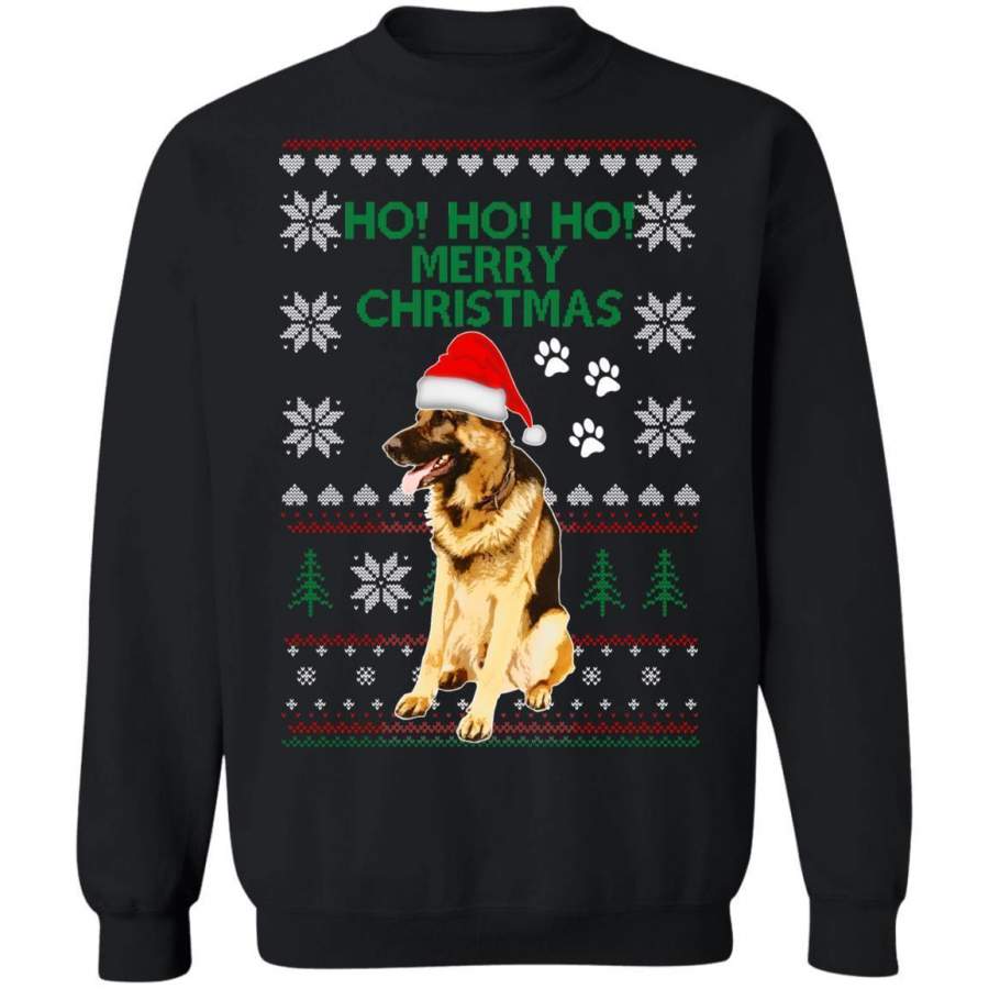 Ho Ho Ho Merry Christmas German Shepherd Hoodie Xmas Gift Idea HT209