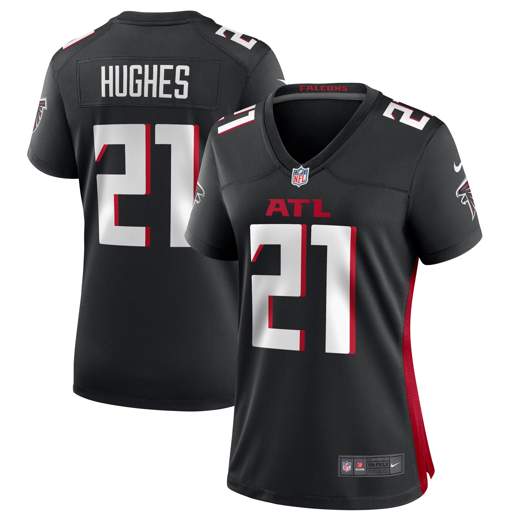 Women’s Atlanta Falcons Mike Hughes Black Game Player Jersey