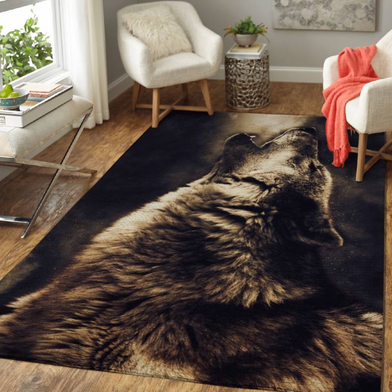 Wolf 3 – Animals Area Rug Carpet