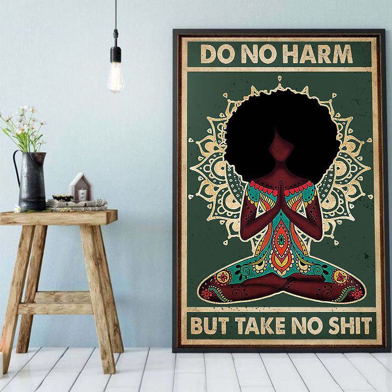 Afrocentric Canvas Retro Brown Skin Poster Print Empowered Women Black Men Delightful Ready To Hang Canvas Wall Art Decor