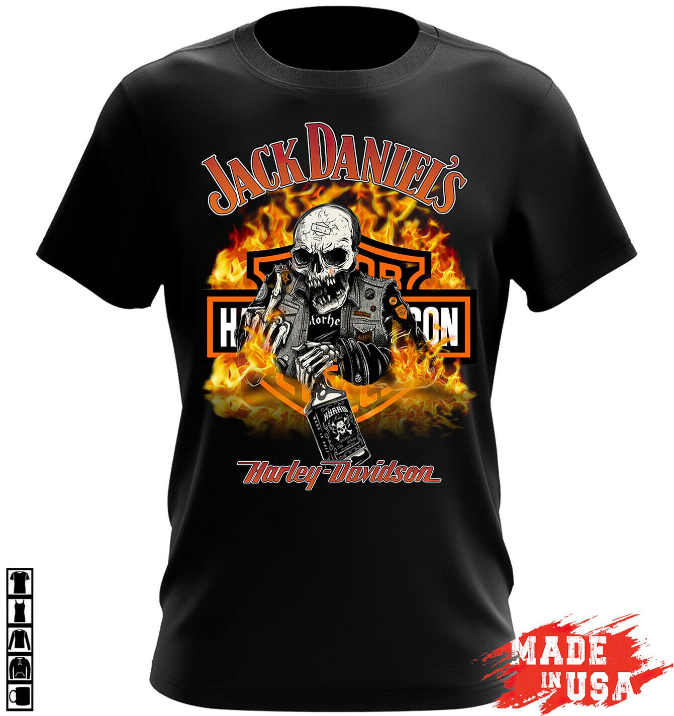 Jack-Daniels Harley-Davidson Shirt, Harley-Davidson Shirt, Harley-Davidson Vintage T-shirt, Motorcycle Harley Davidson Shirt, Biker Shirt