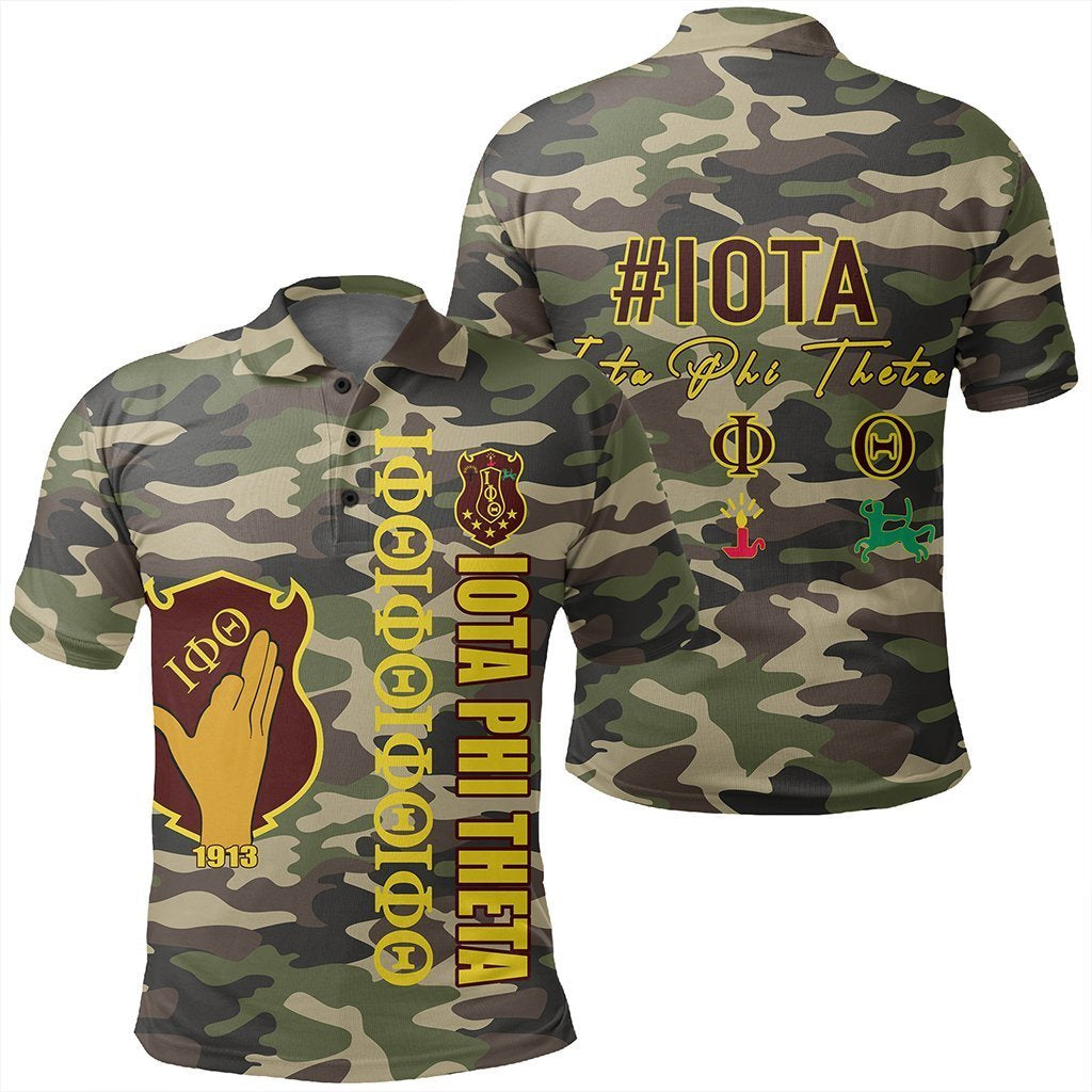 Greek Life Polo – Iota Phi Theta Camouflage Style Polo Shirt