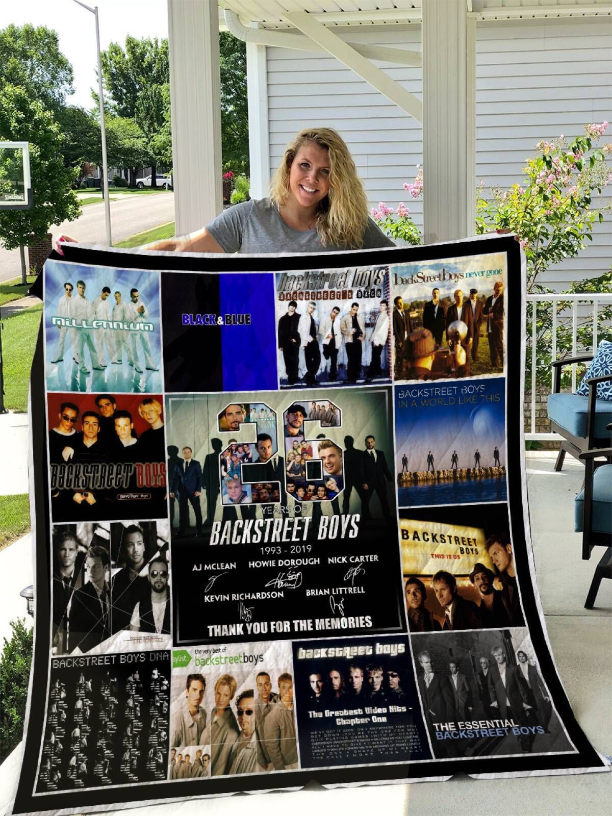 Backstreet Boys 3D Quilt Blanket, Fleece Blanket