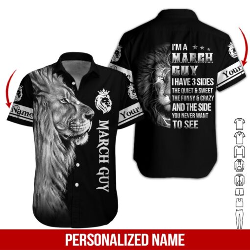 March Guy Custom Name Hawaii Shirt For Men Women Adult Ha70147