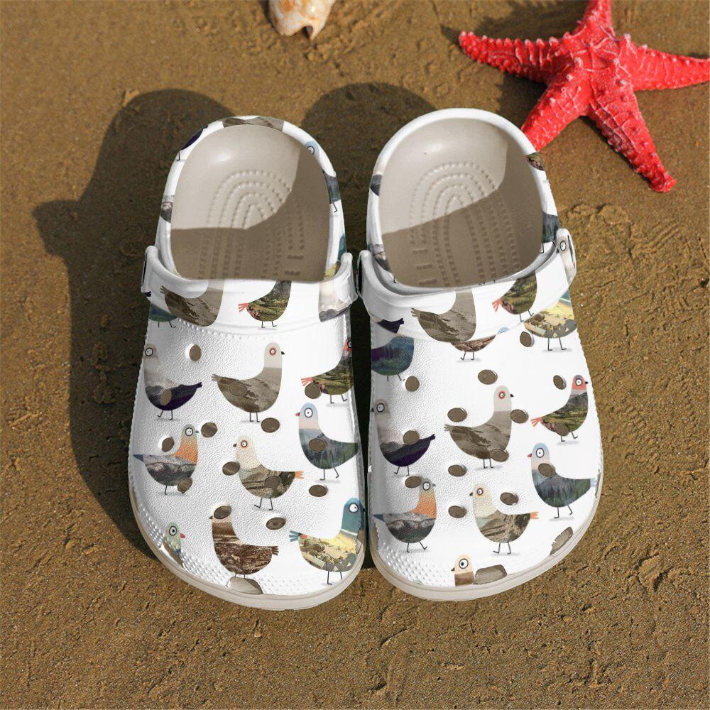 Bird Personalize Clog, Custom Name, Text, Fashion Style For Women, Men, Kid, Print 3D Whitesole Birdy