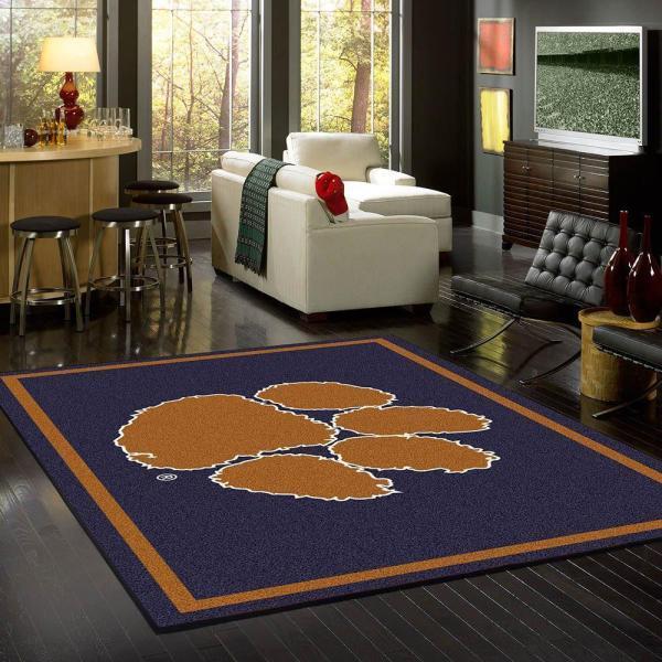 Clemson Tigers Area Rug Team Spirit Football Living Room Carpet Sports Home Floor Decor 28118