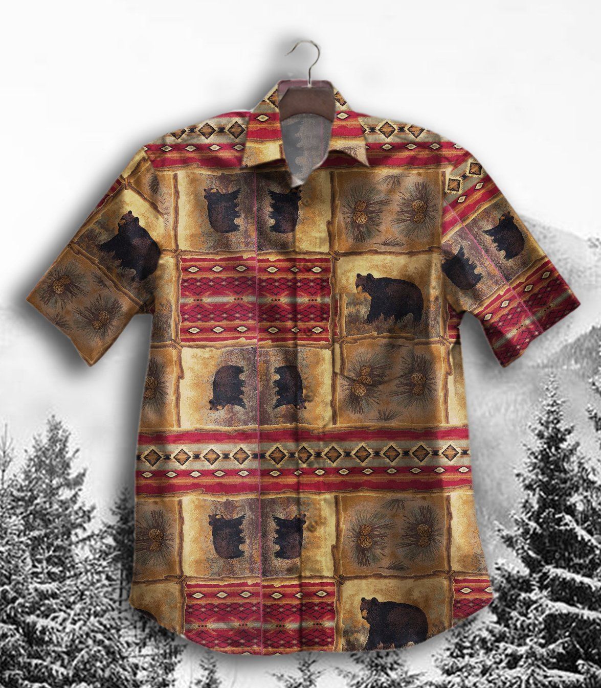 Bear Hunting Nmn Gt Hawaiian Shirt-Zx11146