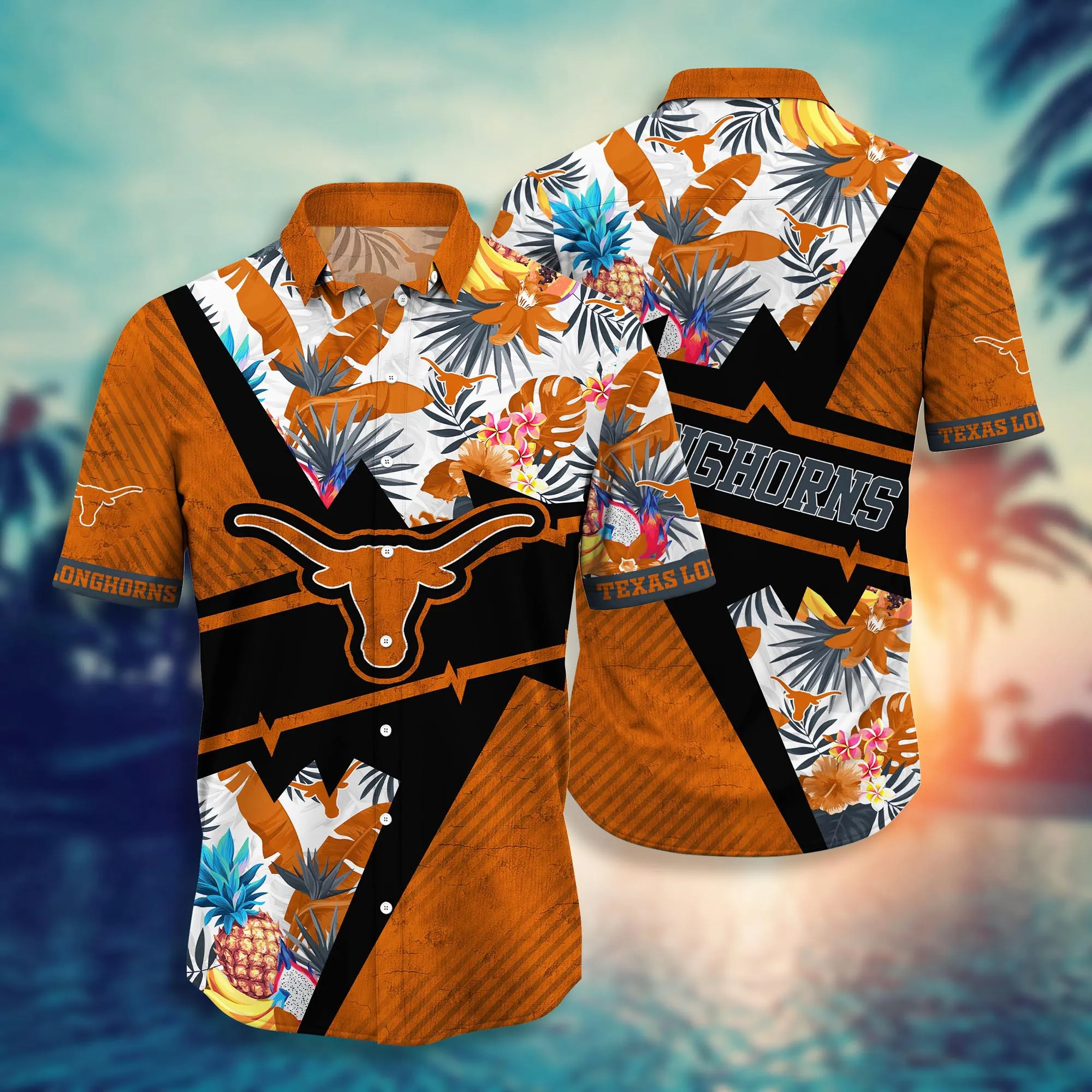 Texas Longhorns NCCA Hawaiian Shirt Ceiling Fans Aloha Shirt