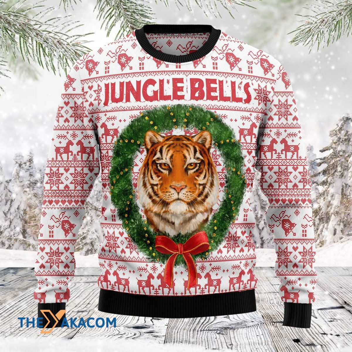 Merry Xmas Tiger Jungle Bells Awesome Gift For Christmas Ugly Christmas Sweater Thanksgiving Day 2022 Gift