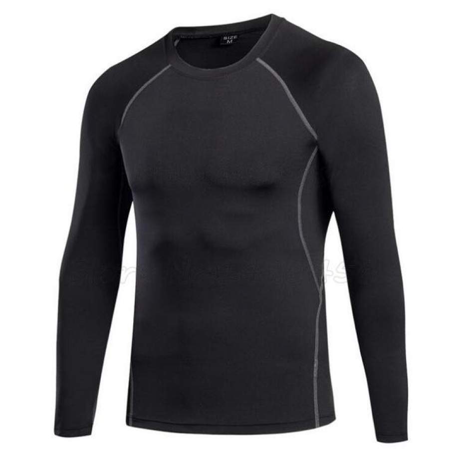 Base Layer Gyms T Shirt Men Fitness Tights Quick Dry Top Tees Cross fit Compression Shirt Workout Long Sleeve T Shirts