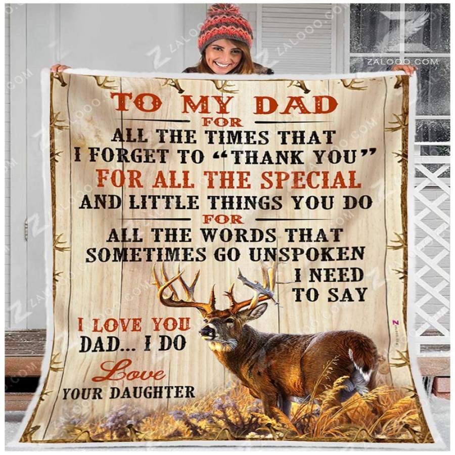 Blanket With Meaningful Words Gift For Dad I Love You I Do