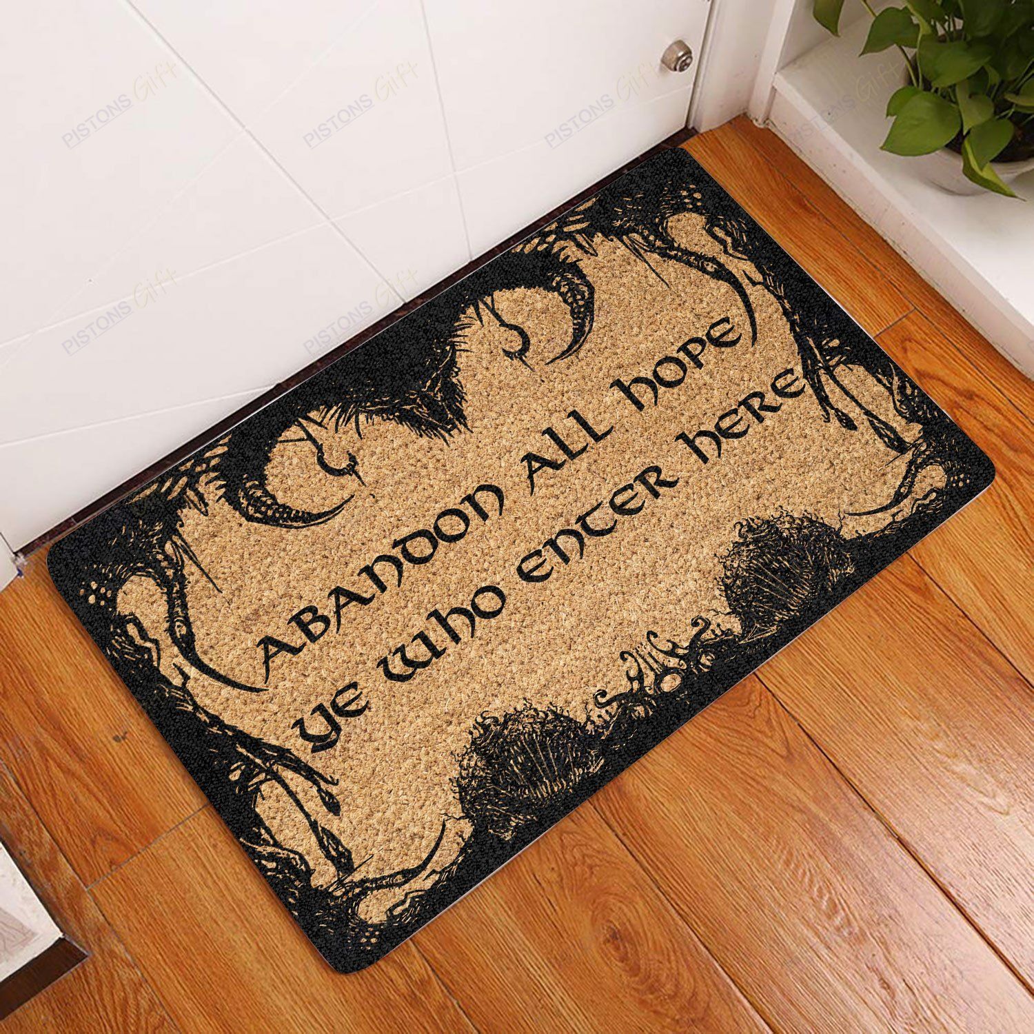 Abanoon All Hope All Over Printing Doormat