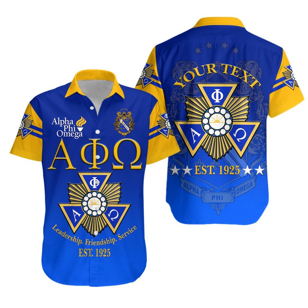 (Custom Personalised) Alpha Phi Omega Apo Hawaiian Shirt Simple Vibes – Blue No.1 Lt8