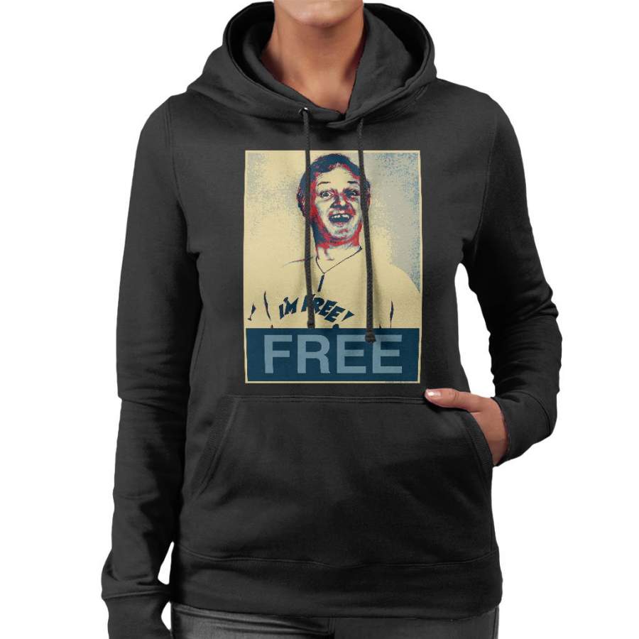 Are You Being Served Mr Humphries Im Free Poster Style Women’s Hooded Sweatshirt