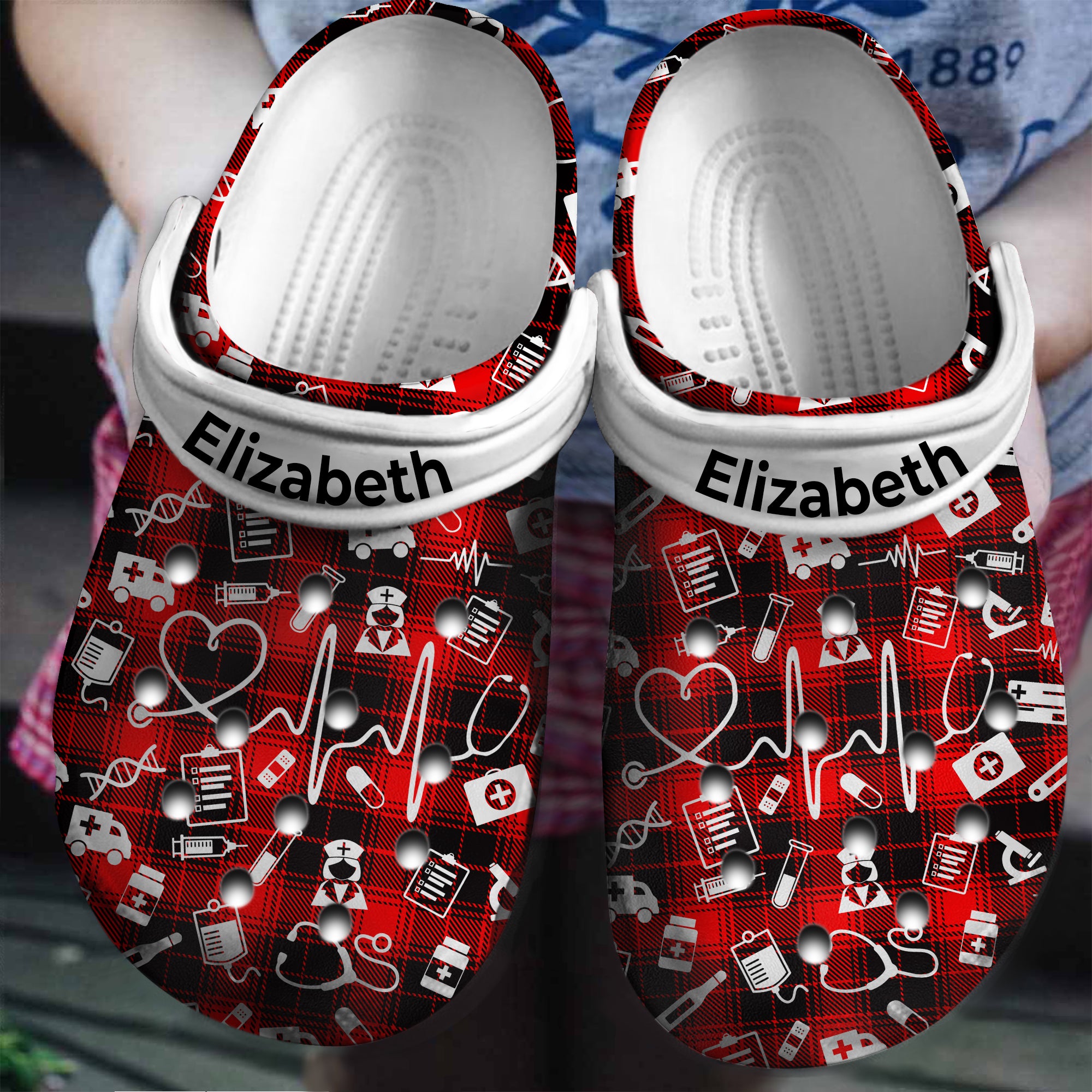 Nurse Personalized Clogs Shoes With Nursing Symbols – Justbeperfect_Shop